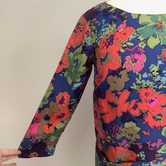 J.Crew‎ Jules Dress in Ashbury Floral 100% Silk MSRP $188 - Picture 4 of 16